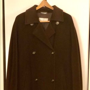 Authentic Max Mara Chocolate Brown Wool Coat